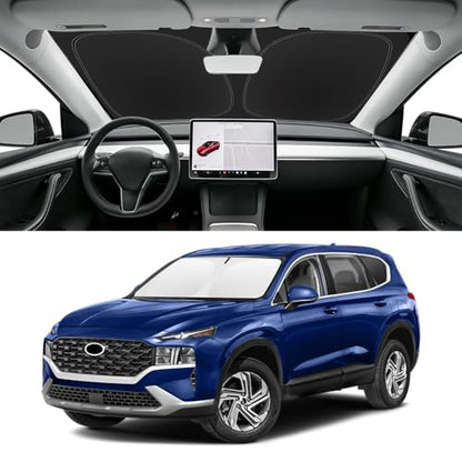 Custom Fit Windshield Sun Shade for Hyundai Santa Fe 2019 (for 2019-2026 Hyundai Santa Fe)