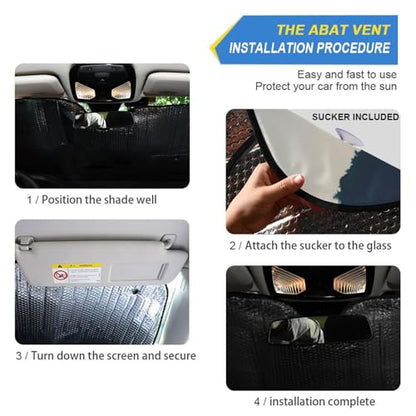 Car Windshield Sun Shade Quote Life is A Beautiful Adventure Foldable Car Front Windshield Sunshade Blocks UV Rays Sun Visor Sun Heat Protection for Car Truck SUV to Keep Your Vehicle Cool (Small / Retro Mountain Sea)