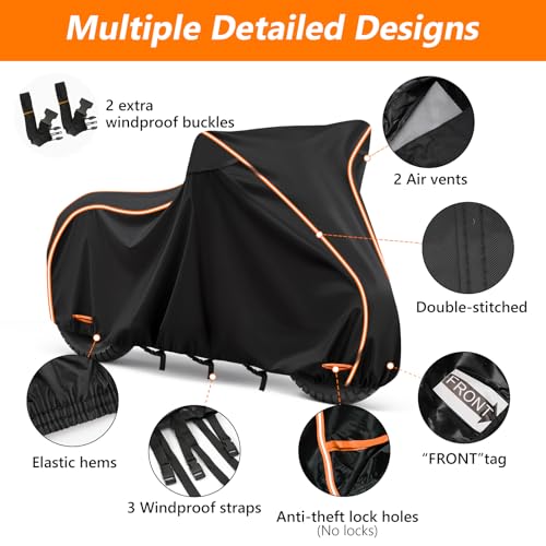 Motorcycle Cover for Honda Grom Monkey Navi Kawasaki Pro Benelli (Black / for Honda Grom MSX125)