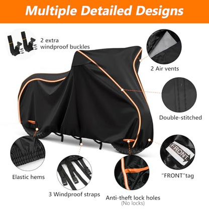 Motorcycle Cover for Honda Grom Monkey Navi Kawasaki Pro Benelli (Black / for Honda Grom MSX125)