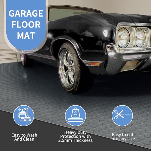 Garage Floor Mat (4 x 20FT / Grey Coin)