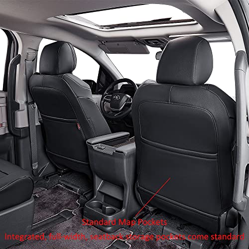 Sienna Seat Covers for 2021 (Leather(Black) / 2021-2026,2nd Row Captian Chair(Without Legrest))