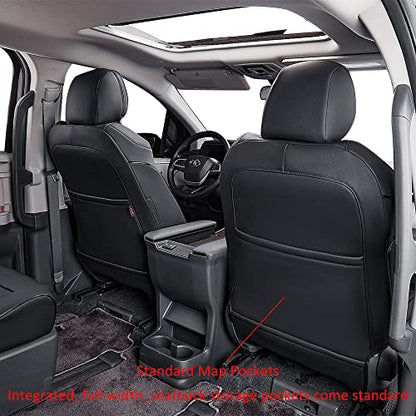Sienna Seat Covers for 2021 (Leather(Black) / 2021-2026,2nd Row Captian Chair(Without Legrest))
