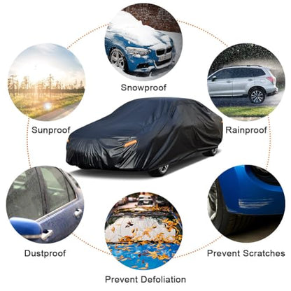 7 Layers Waterproof Car Cover for Mercedes Benz SLK Class 1996 (PE-Black / Custom Fit Mercedes-Benz SLK)