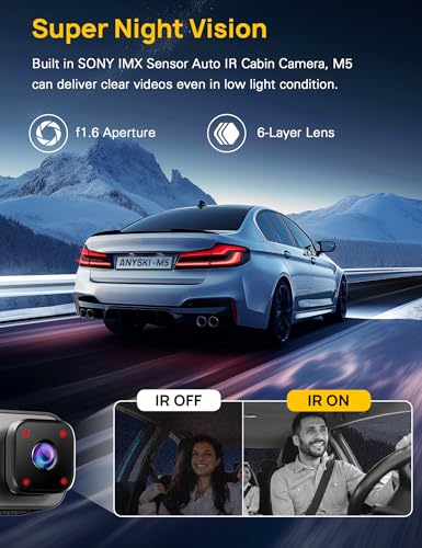 3 Channel 4K Dash Cam Front and Rear Inside