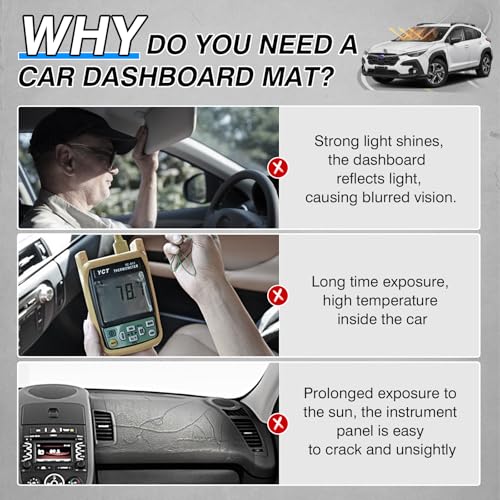 Dash Cover fits for CrossTrek 2024 2025 2026 Dashboard Cover Mat for Crosstrek Accessories Non (54.72*15.75(CrossTrek 24+))