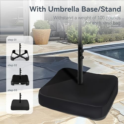 15ft Large Outdoor Patio Umbrella with Base Included (Golden Yellow)