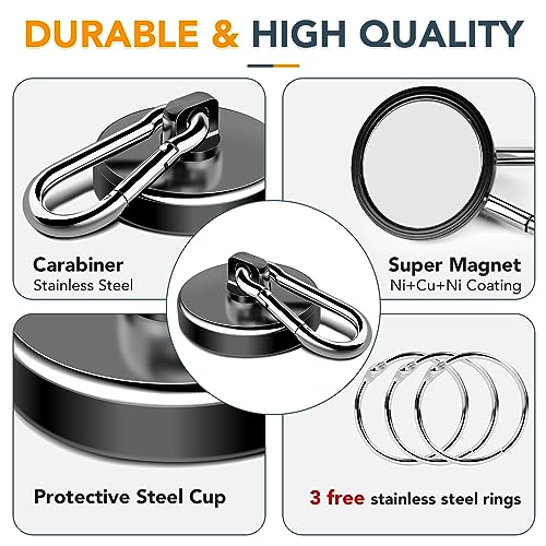 6 Pack Strong Magnetic Hooks 70LBS Neodymium Magnet Hook