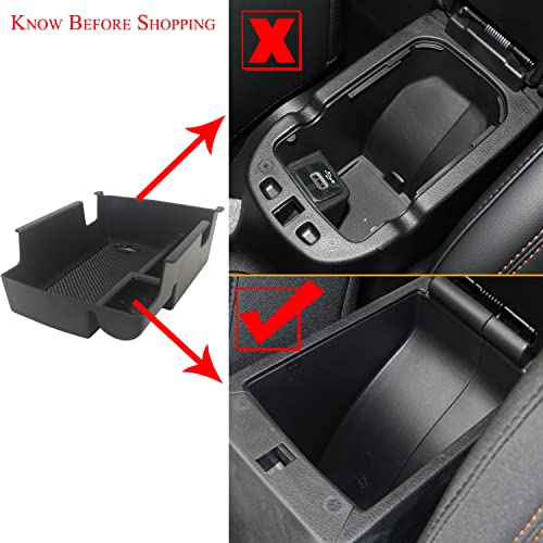 Center Console Tray Armrest Secondary Glove Storage Box Compatible with Jeep Compass 2022 2023 2024 2025 Black Interior Accessories Center Console Organizer (Armrest Box)