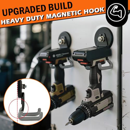Pro Mag Upgraded Heavy Duty Magnetic Hooks (V1 Pro 2.59INCH 4PACK Gray Large Hooks)