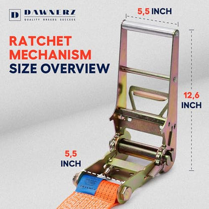 Heavy Duty 4 Inch x 30 Ft Ratchet Straps (4 inch X 30 ft 22000 lbs)