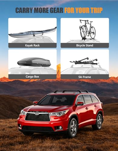 Roof Rack Cross Bars Fit for Toyota Highlander 2014 (Compatible with Toyota Highlander 2014-2019)