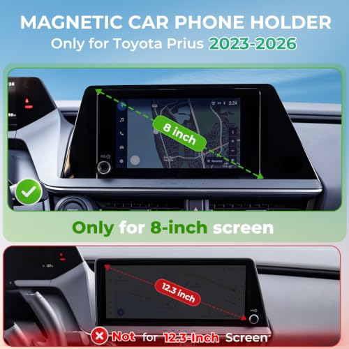 Car Phone Holder for Toyota Prius 2023 (Fit for 2023-2026 Prius, 8-Inch)