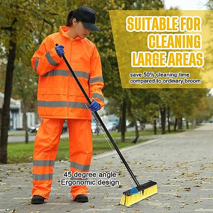 6 Pack 18 Inch Push Broom Bulk (Yellow)