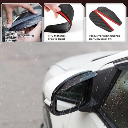 in Channel Window Rain Guards Fit for Tacoma 2005 (For 2005-2015 Tacoma Double Cab)