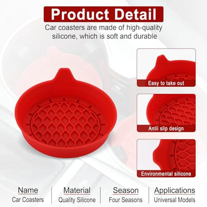 Car Cup Holder Coaster (Red)