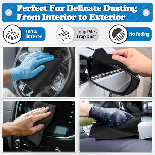 Microfiber Cleaning Cloth (24PK / Black)