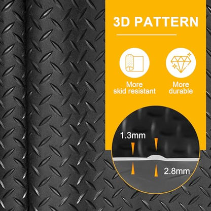 7.5x25 FT Garage Floor Mat (Matte Black / 7.5x25 FT)