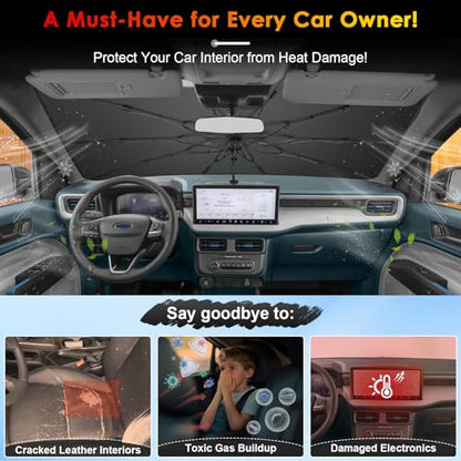 for Windshield Sunshade Umbrella for 2022 (for 2022-2026 Maverick)