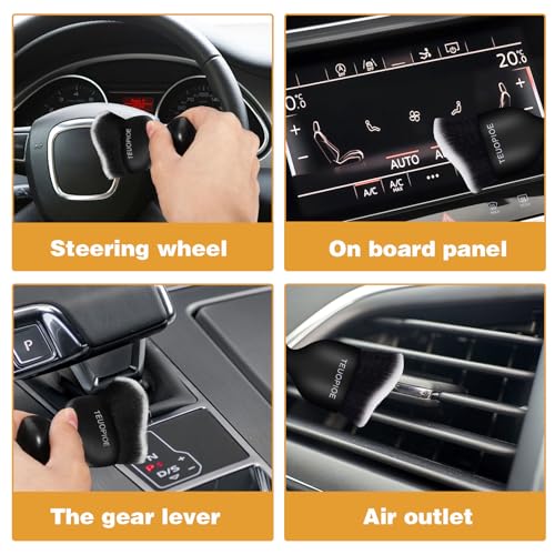 Car Detailing Brush for Interior Dusting and Air Vents (white)