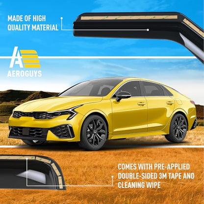 Extra Durable Window Deflectors in (For Kia K5 21-26)