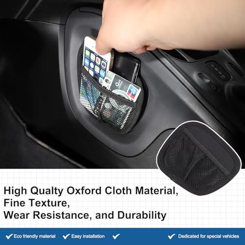 Center Console Hanging Organizer Storage Bag Gear Shift Storage Bag Compatible with Mercedes Benz Smart 453 Fortwo Forfour 2016 (Black)