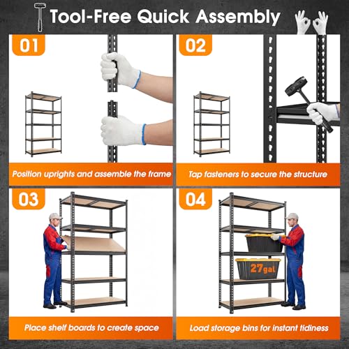 2400LBS Garage Shelving (Black)