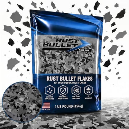 Decorative Color Flakes (Twilight Blend Multicolored Grays, White, Black)
