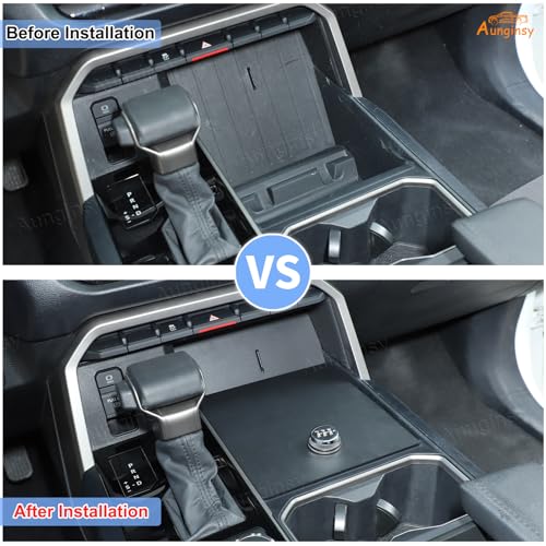 Car Lower Center Console Lock Safe Storage Box Cover Lid Compatible with 2022