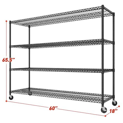 Extra Wide 60"W 4 (4-Tier,60" W X 65.5" H X 18" D)