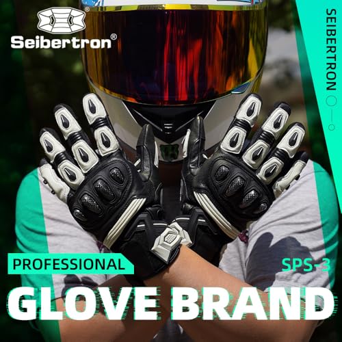 SPS 3 Motorcycle Gloves (White SPS-3 / L Adult)