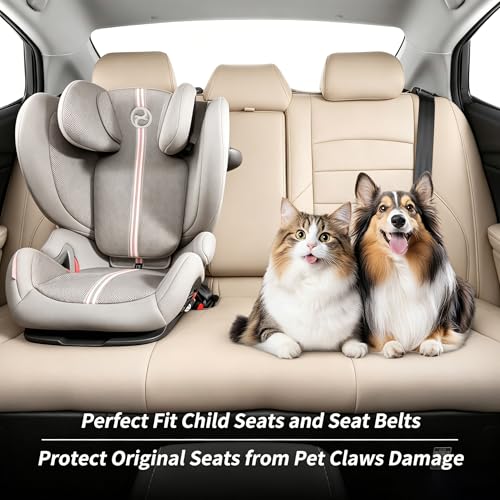 Camry Car Seat Covers Custom Fit for Toyota 2025 2026 Camry (Leatherette(Beige) / 2025-2026 Camry Hybrid (Le Se))