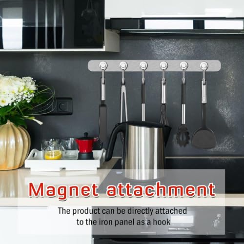 10 Pack Silver Magnet Hooks (Silver / 0.63in)