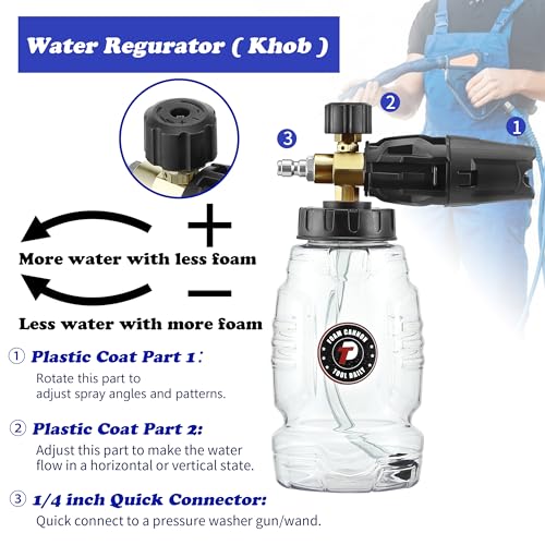 Pressure Washer Foam Cannon with Dual Connector (1 L)