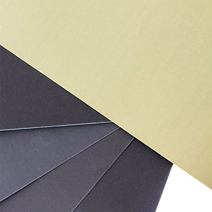 3-2/3" x 9" Wet or Dry Sandpaper, 5 Ea, Grits 800, 1000 1500 2000 (Variety Pack #2)