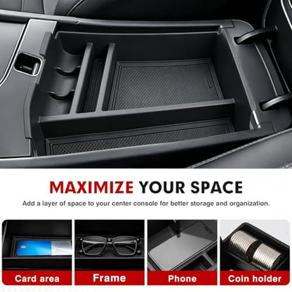Center Console Organizer for 2024 2025 2026 Hyundai Sonata Accessories (2024-2026 Hyundai Sonata)