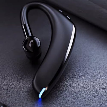 Bluetooth Earpiece Headphone Dual Noise Cancelling Mic Painless Open (Single Ear Headphone F900 Black)