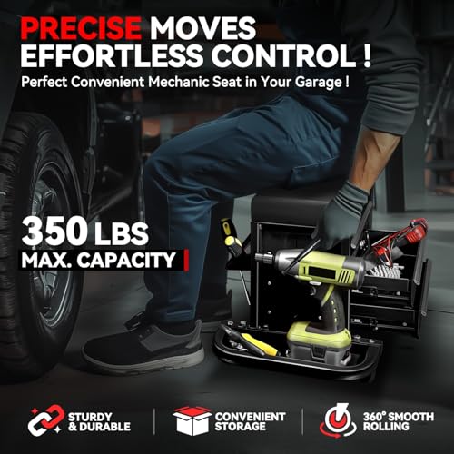 Mechanic Rolling Seat (Black)