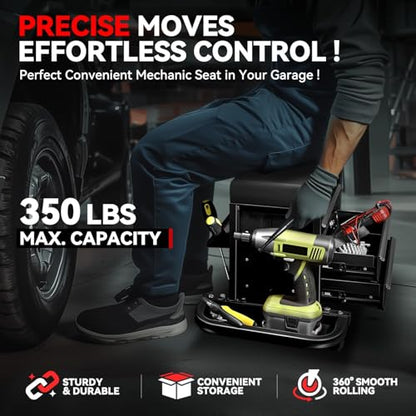 Mechanic Rolling Seat (Black)