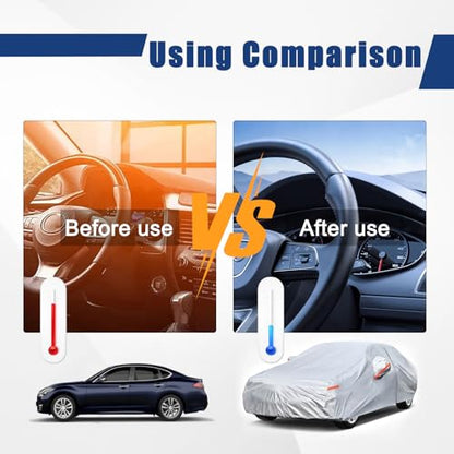 6 Layers Car Cover Custom Fit for (LM-Silver / Custom Fit Tesla Model 3)