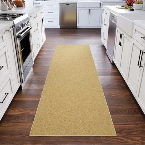 3x10 Hallway Runner Rug (Solid Beige)