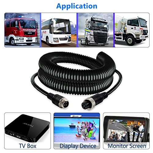 4 Pin Camera Cable with Corrugation Tube Cover (16Ft/5M)