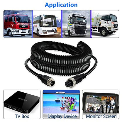 4 Pin Camera Cable with Corrugation Tube Cover (16Ft/5M)