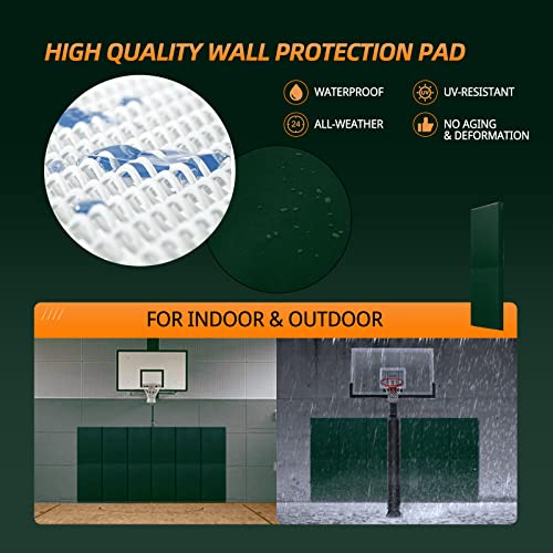 1 Pack Wall Protection Pad (60" x 20" x 2" / 1 PACK / DARK GREEN)