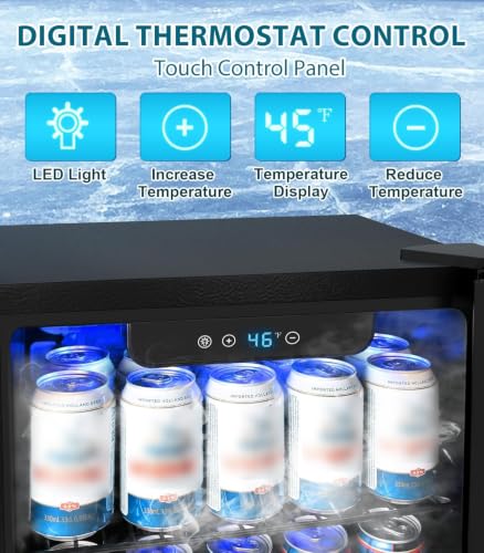 50 Cans Beverage Refrigerator Cooler (Black)
