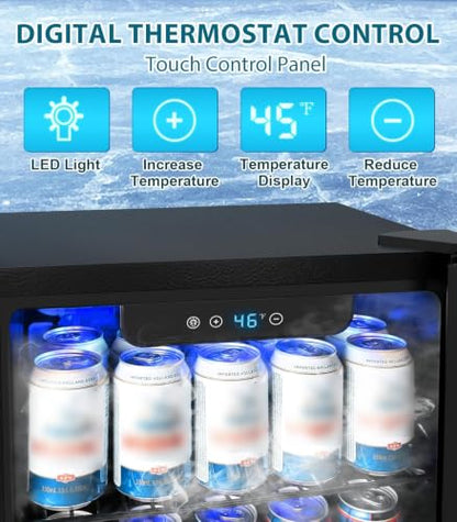 50 Cans Beverage Refrigerator Cooler (Black)