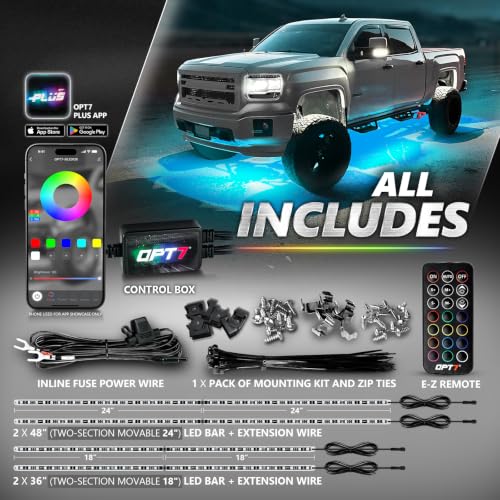 Aura Pro RGB Aluminum Truck Underglow Kit with App & Remote Control (2. Truck / RGB)