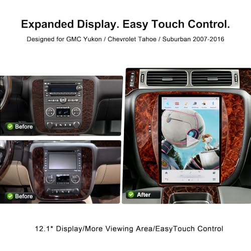 12.1" Android Car Stereo for Chevy Tahoe Suburban GMC Yukon 2007