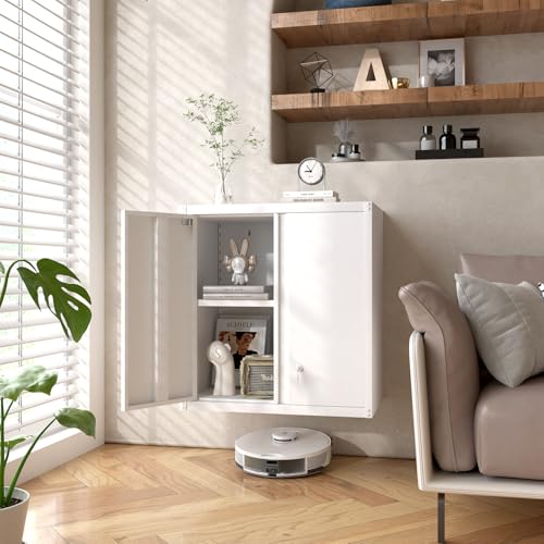 Metal Wall Cabinet (28"H / White)