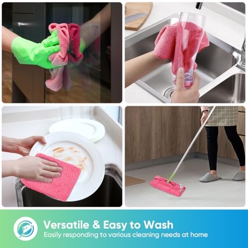 Pink Microfiber Cleaning Cloth (Pink)